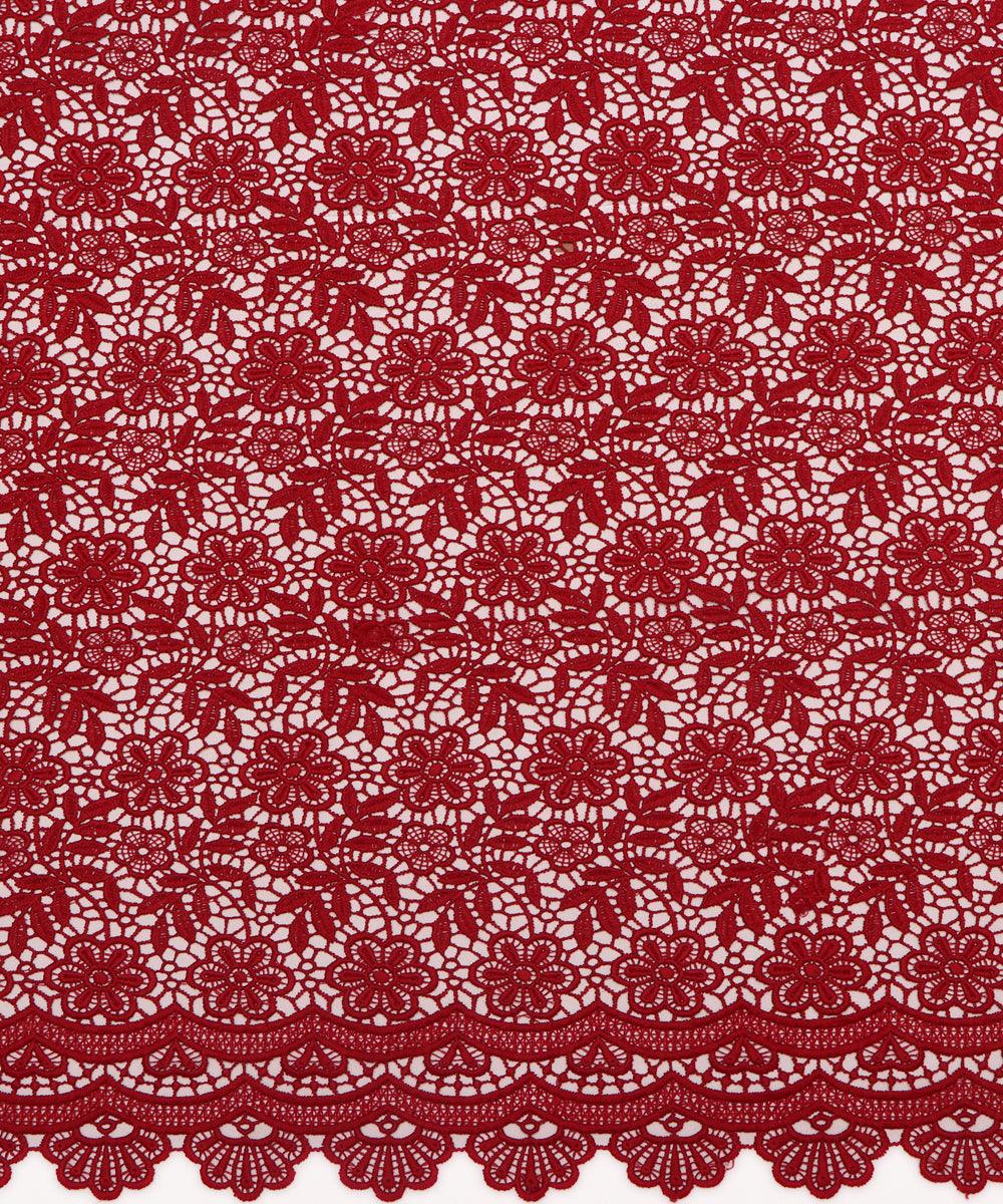 maroon floral crosia fabic b145 3824
