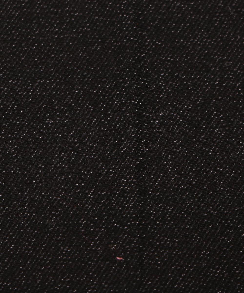 black plain denim lycra fabric