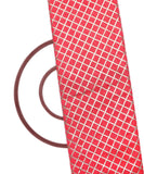 Carrot Colour Checks Pattern Gotta Raw Silk Fabric