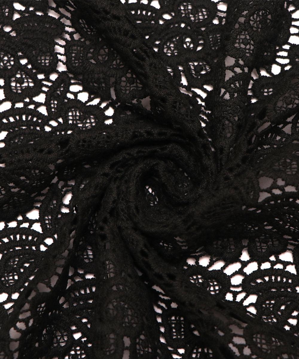 black floral crosia fabic b145 3819