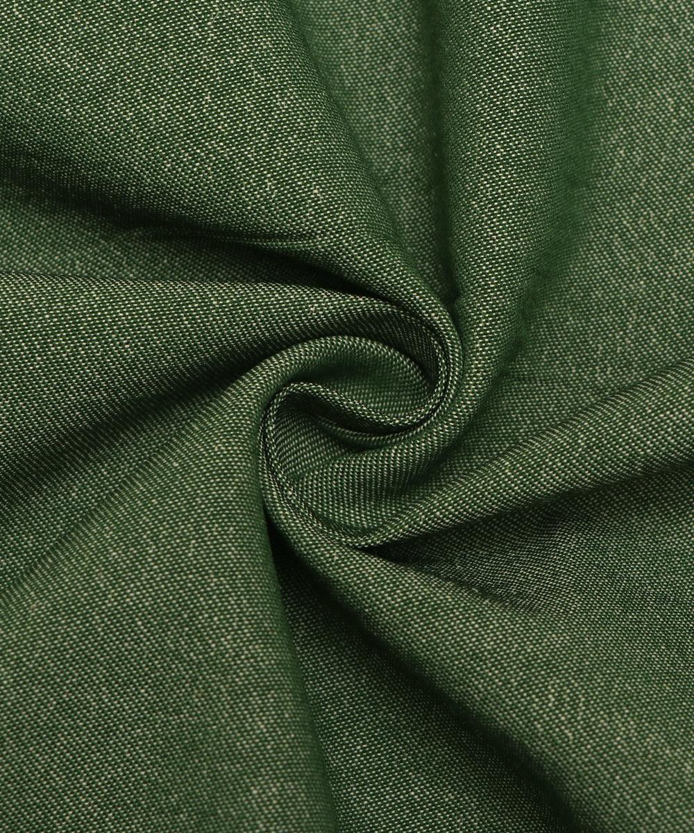 green plain denim lycra fabric