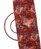 White Colour Animal Print Velvet Fabric