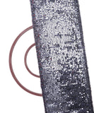 Grey Sequin Net Embroidery Fabric