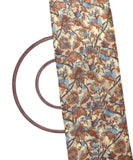 Blue Colour Kalamkari Print Kota Doria Fabric