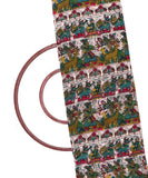 White Colour Object Print Georgette Fabric