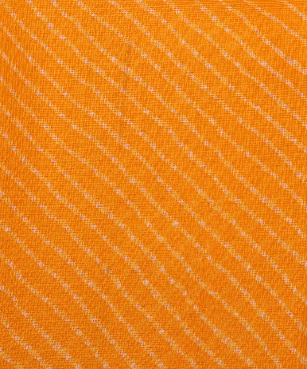 yellow and white lehariya kota doria fabric b136 4157