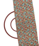 Brown Colour Floral Digital Print ChikanKari Work Georgette Fabric