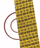 Green Colour Object Print Georgette Fabric