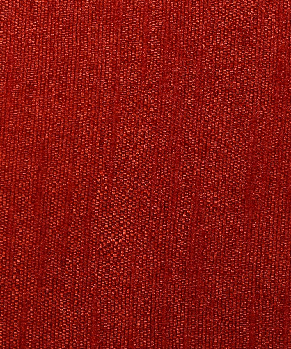 rust plain raw silk