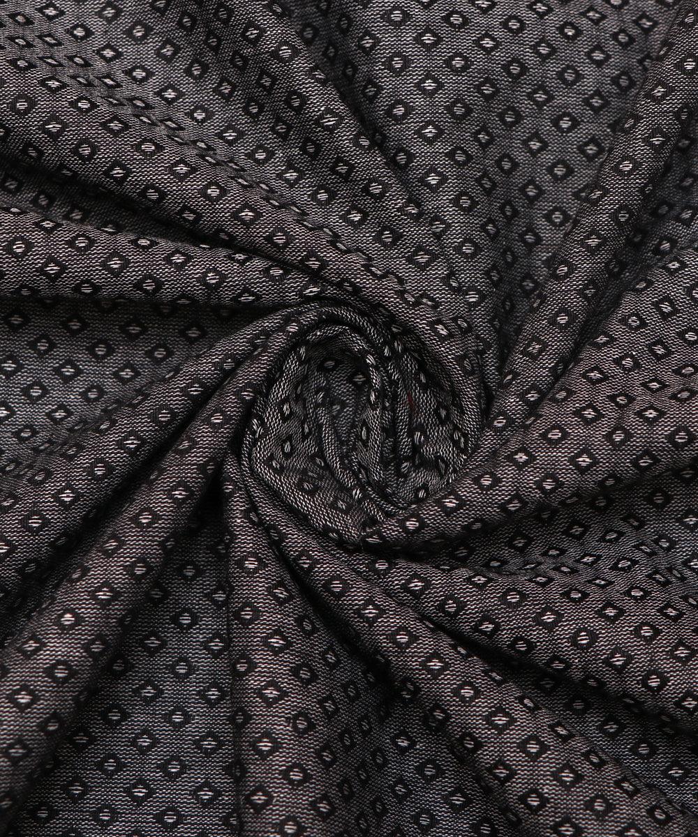 black 3d square design jacquard fabric