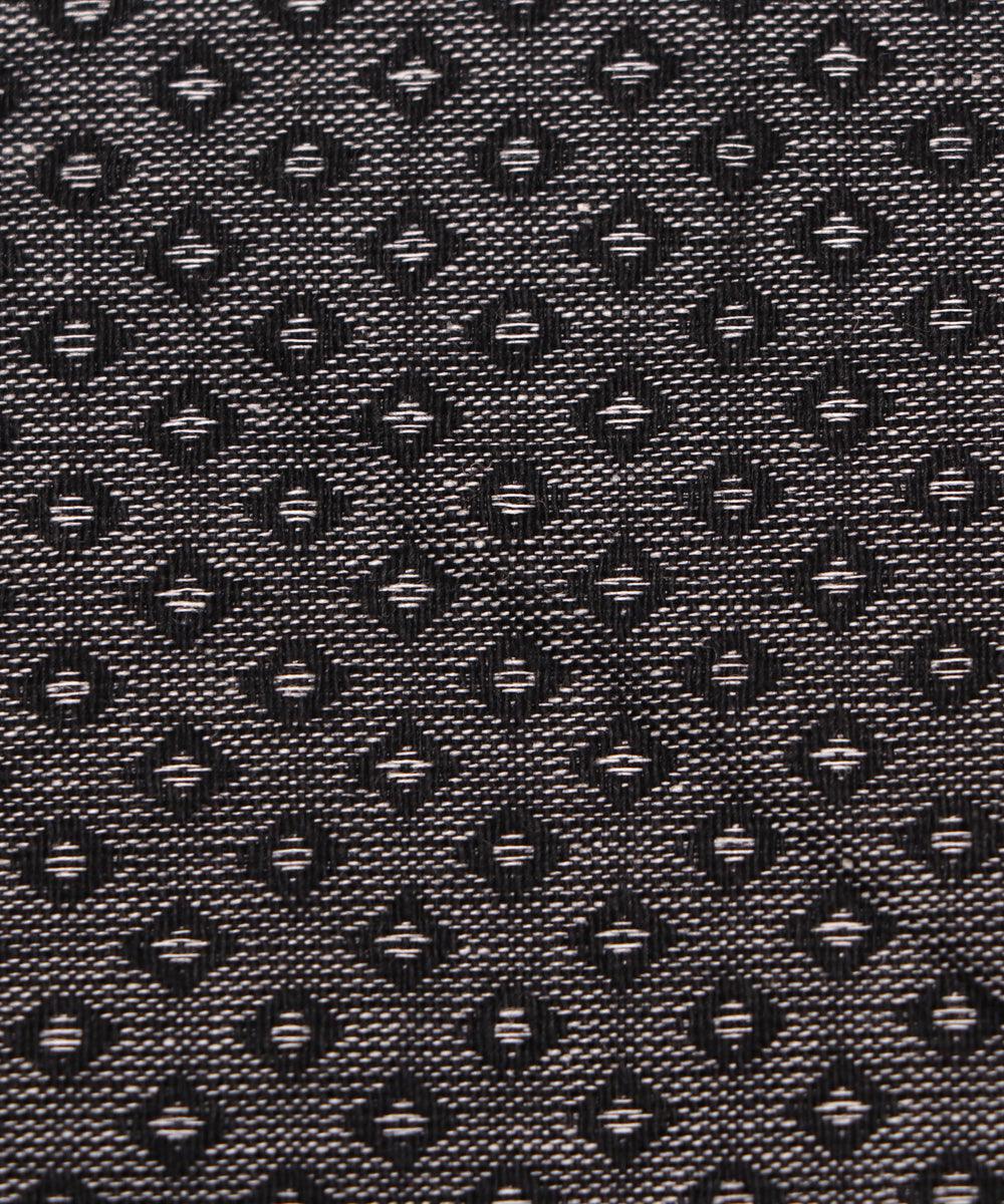 black 3d square design jacquard fabric