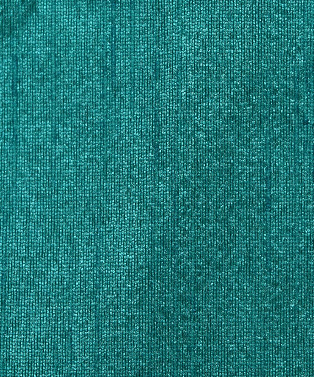 pine green plain raw silk