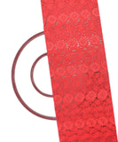 Coral Floral Print Crosia Fabic