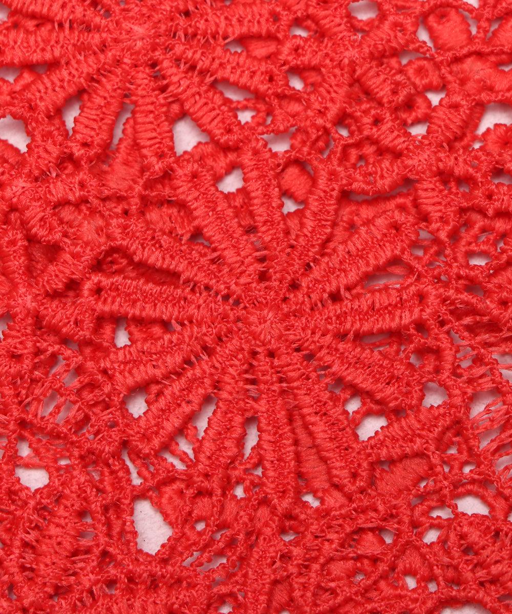 coral floral print crosia fabic b145 8018
