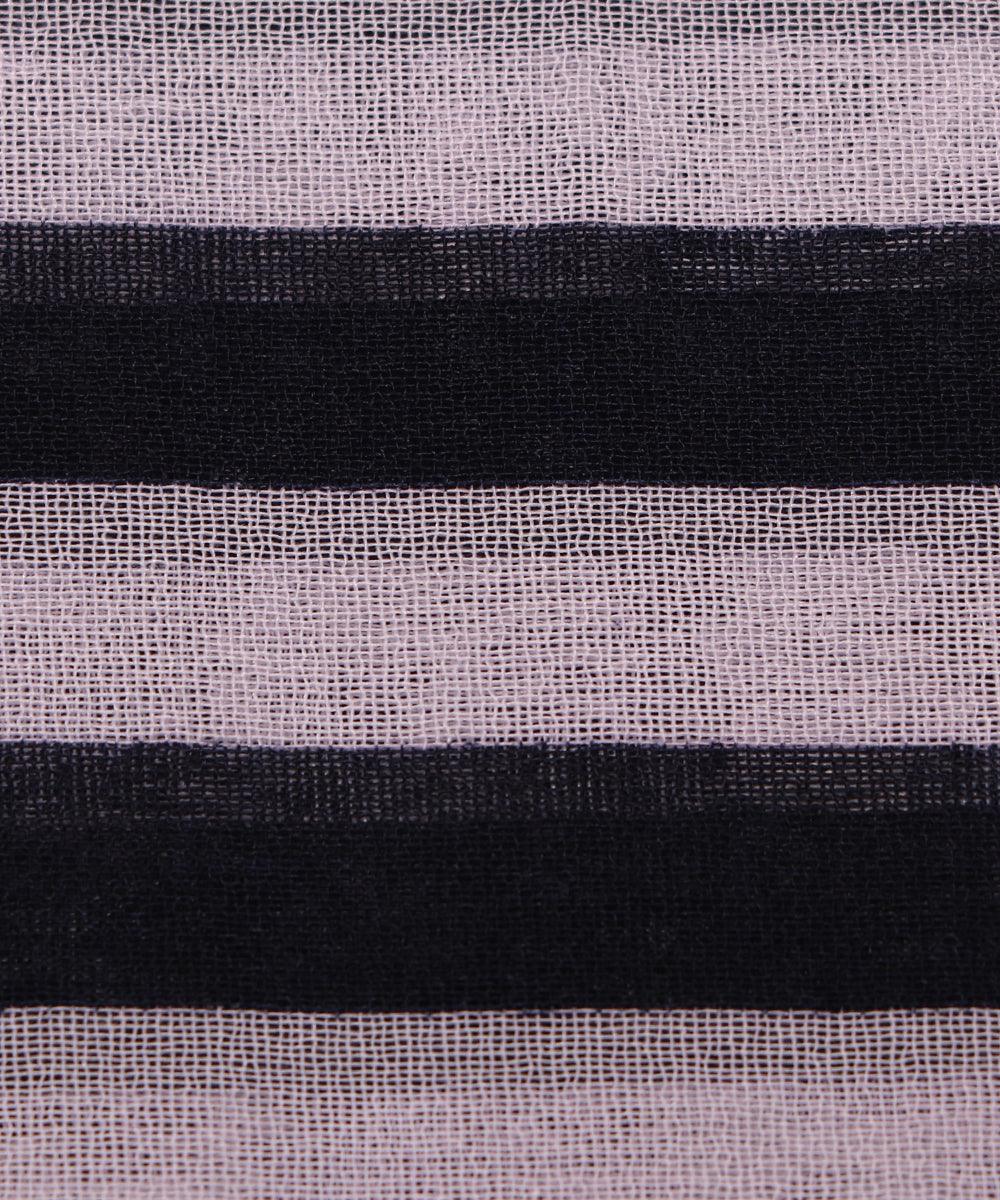 black and white lining pattern georgette fabric b103 4288