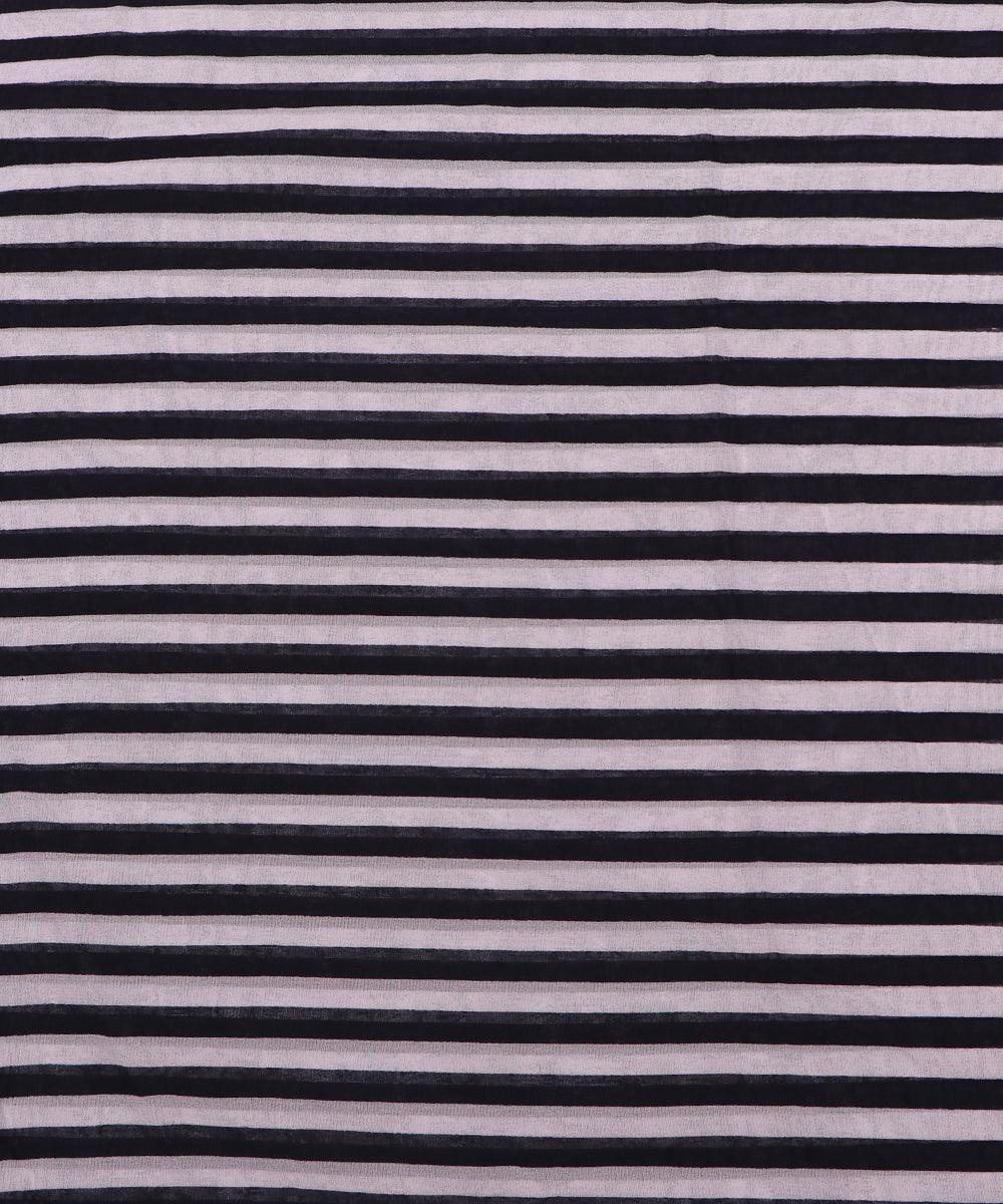 black and white lining pattern georgette fabric b103 4288
