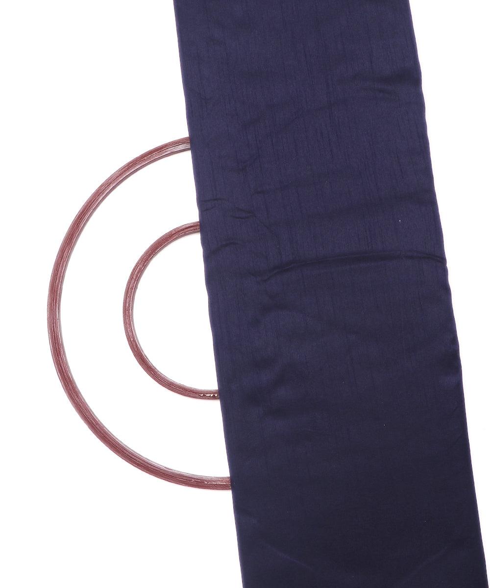 navy blue plain raw silk 1