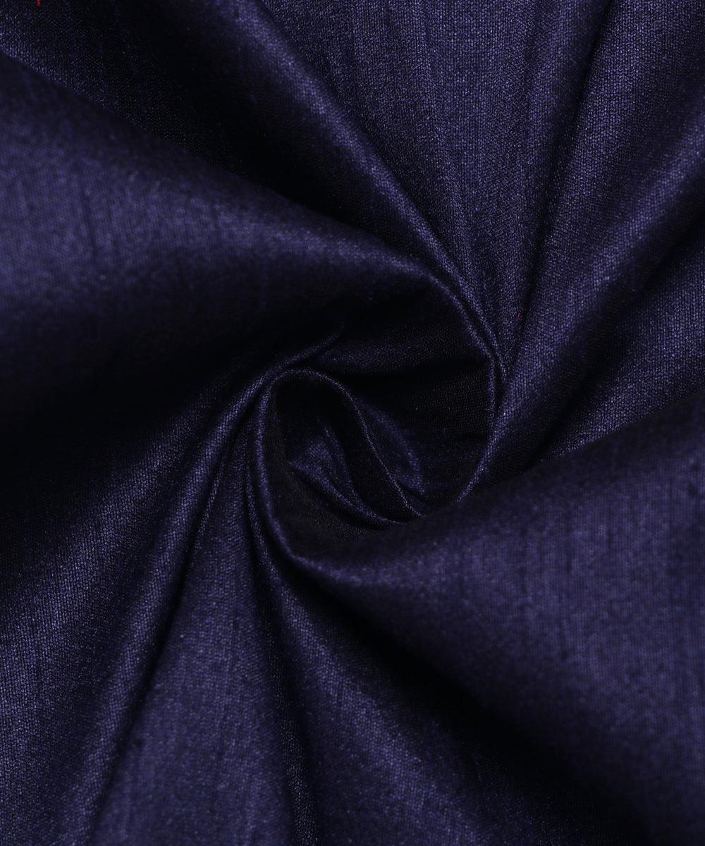 navy blue plain raw silk 1