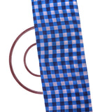 Blue Colour Checks Print Georgette Fabric