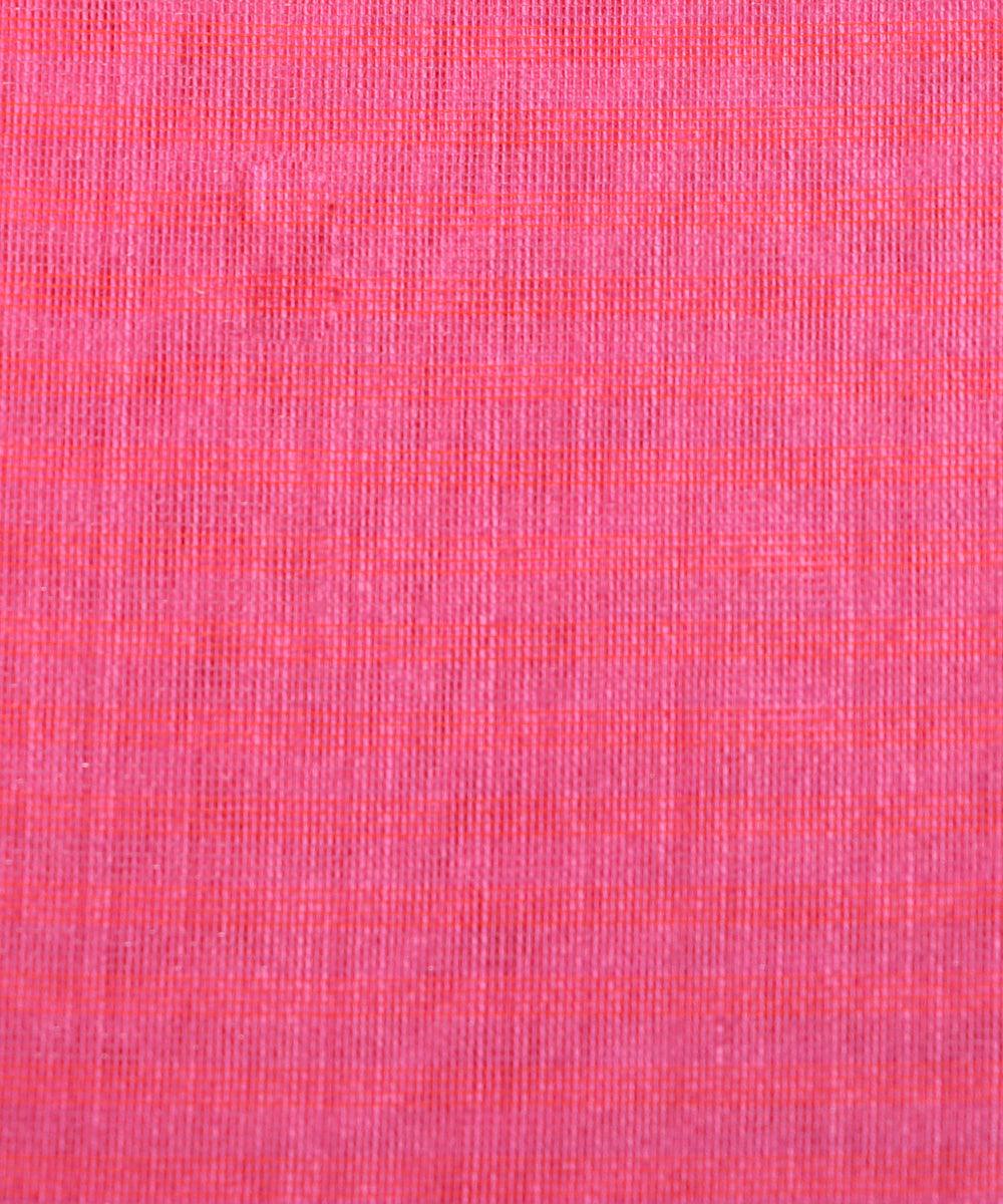 pink polka chanderi silk fabric