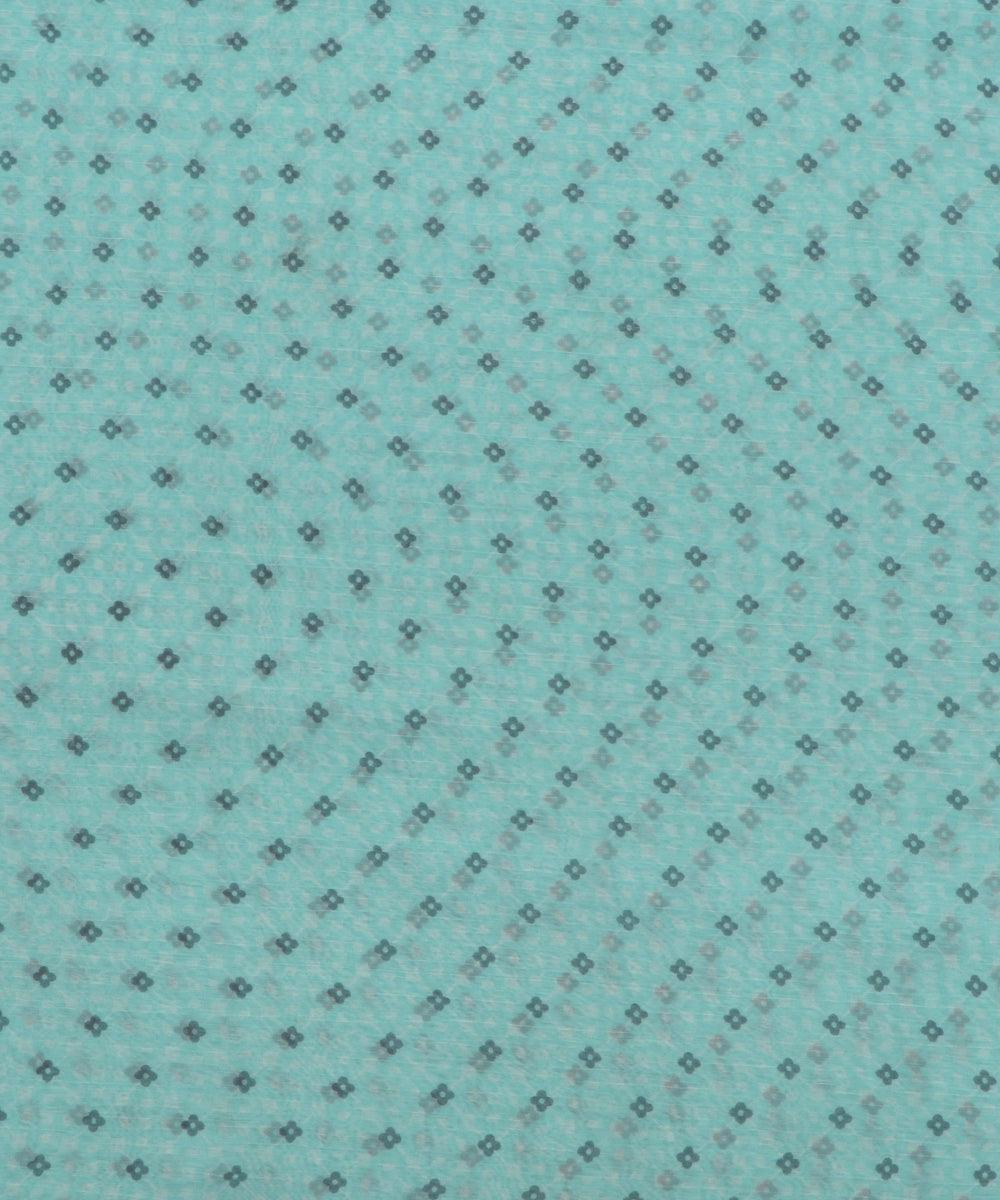 blue dot print georgette fabric