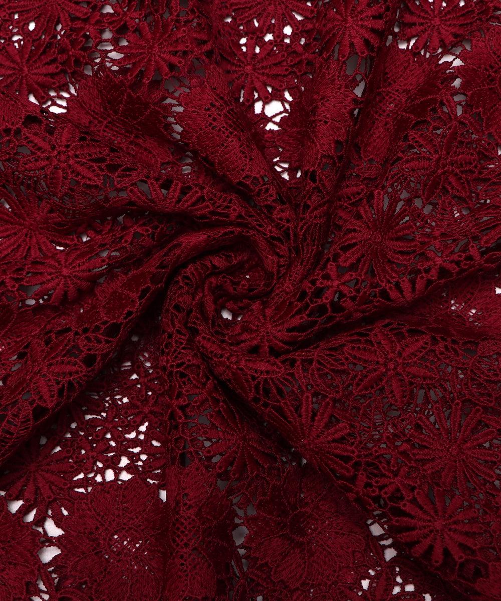 wine floral pattern crosia fabic