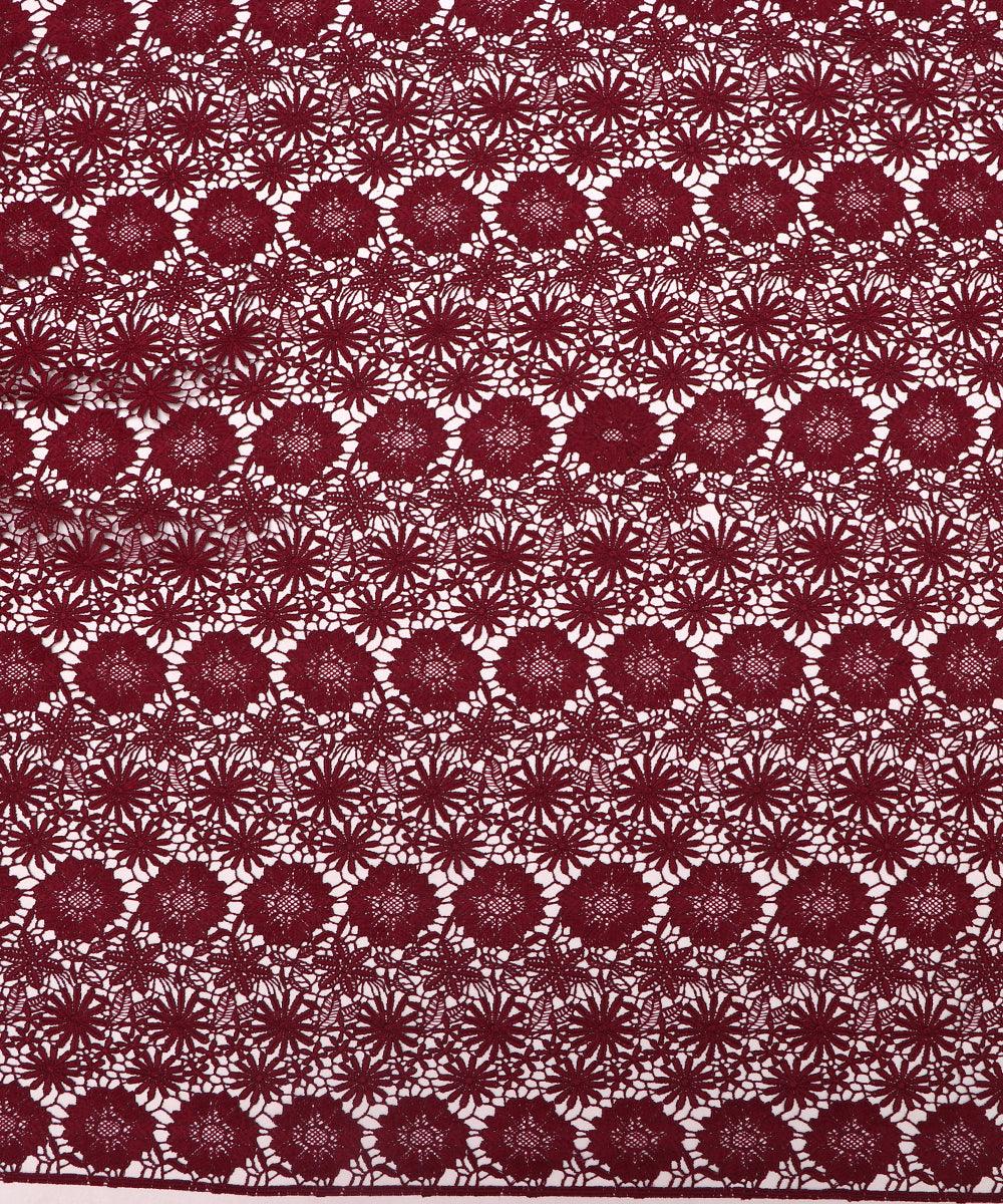 wine floral pattern crosia fabic