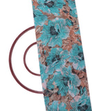 Blue and Brown Floral Print Georgette Fabric