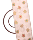 White Colour Floral Pattern Pure Dyeable Banarasi Silk Fabric