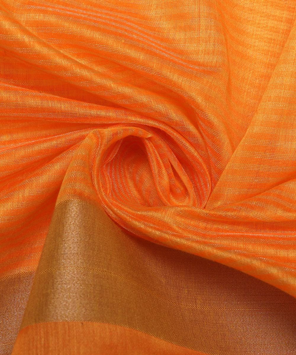 yellow polka pattern chanderi silk fabric