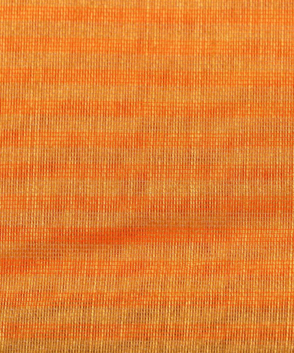 yellow polka pattern chanderi silk fabric