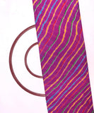 Purple Colour Lehariya Print Georgette Fabric