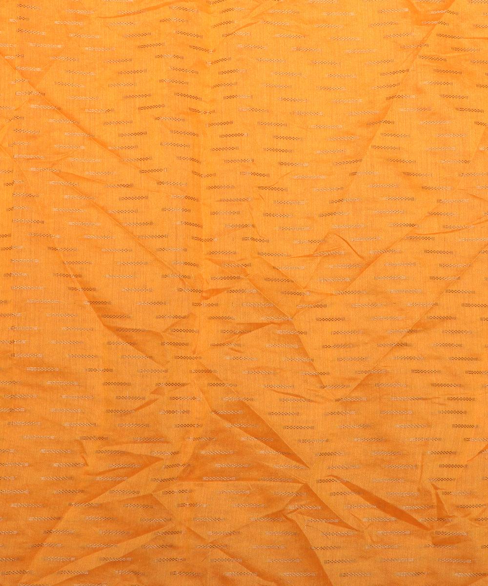 yellow geometric pattern chanderi silk fabric