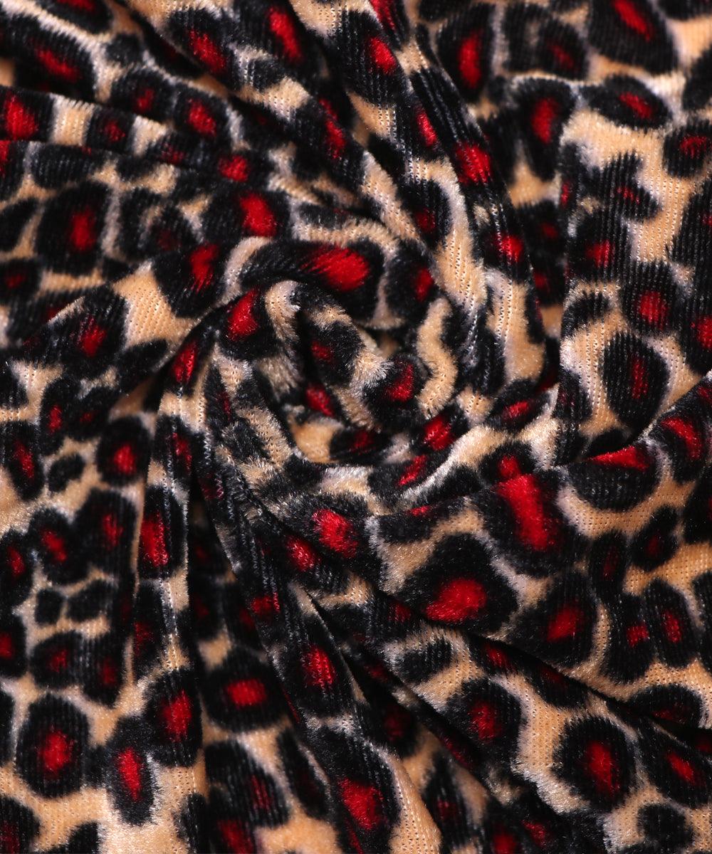 multi color abstract print velvet fabric b106 5418