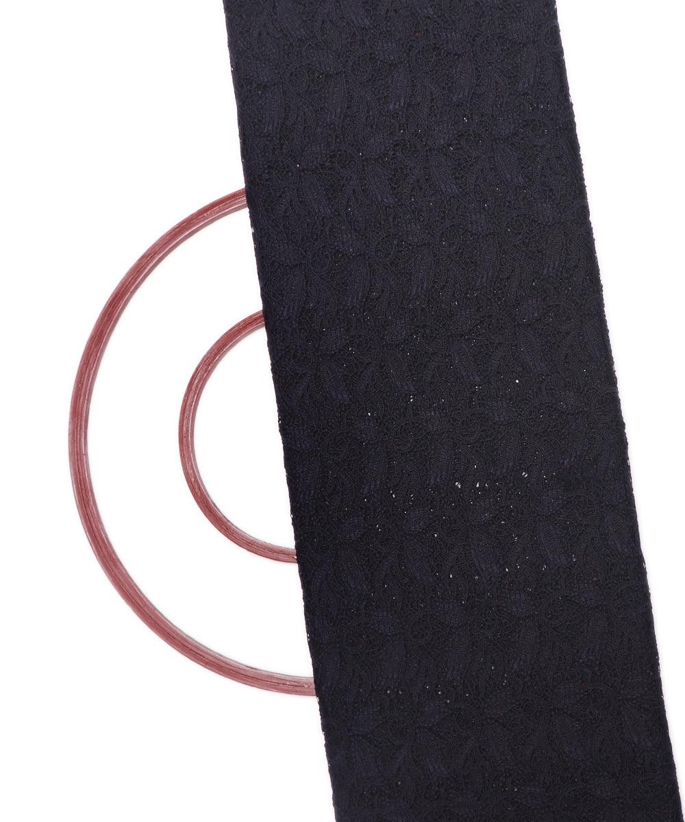 navy blue leaf crosia fabic b145 3825