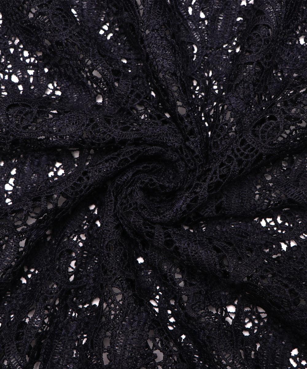 navy blue leaf crosia fabic b145 3825