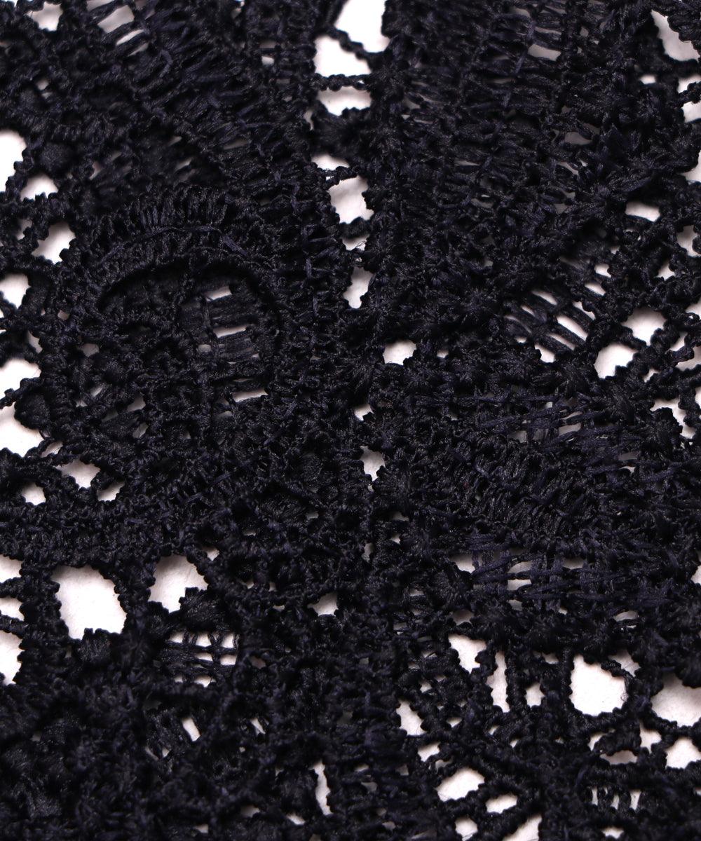 navy blue leaf crosia fabic b145 3825