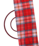 Red Colour Checks Print Georgette Fabric