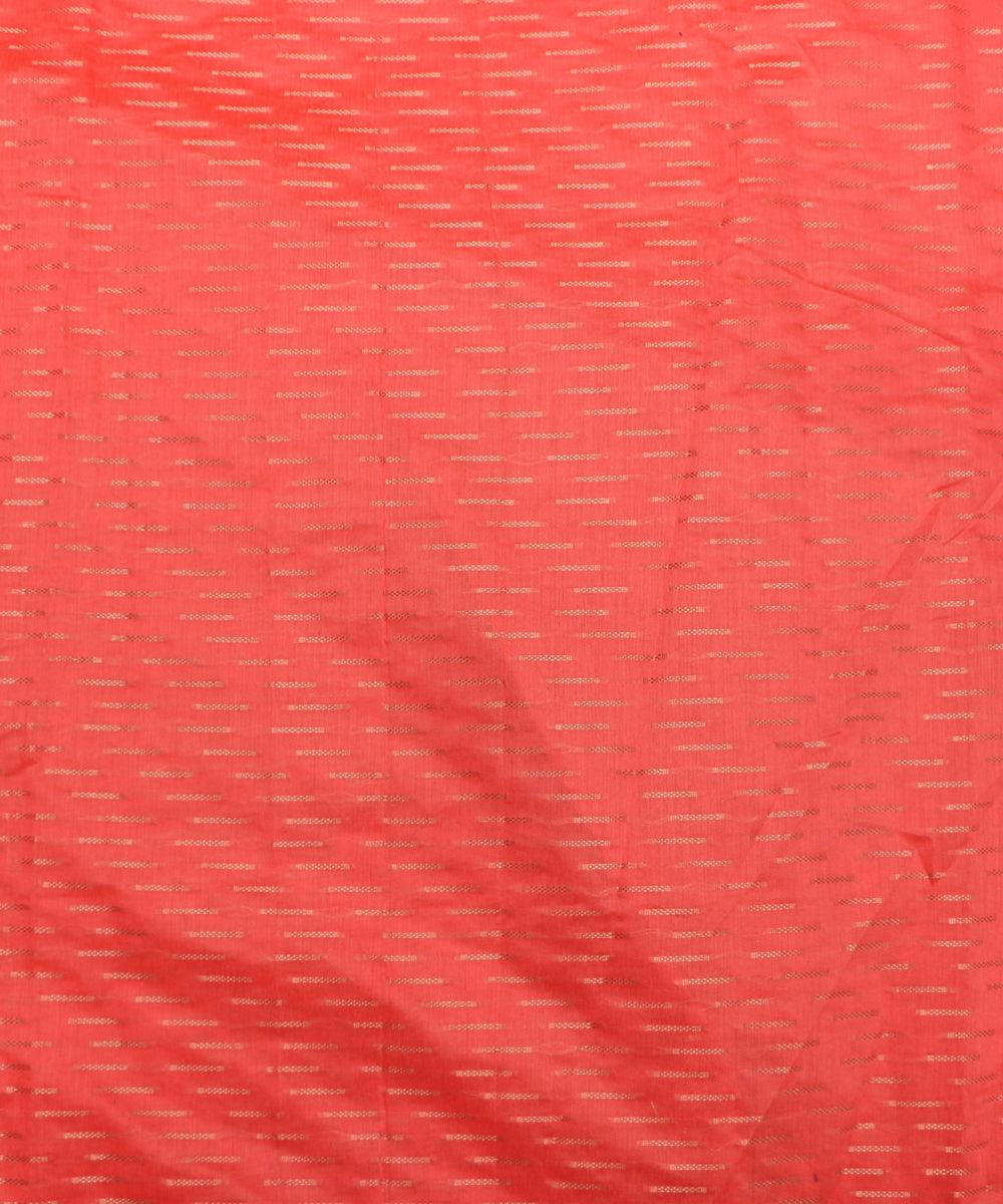 red geometric pattern chanderi silk fabric