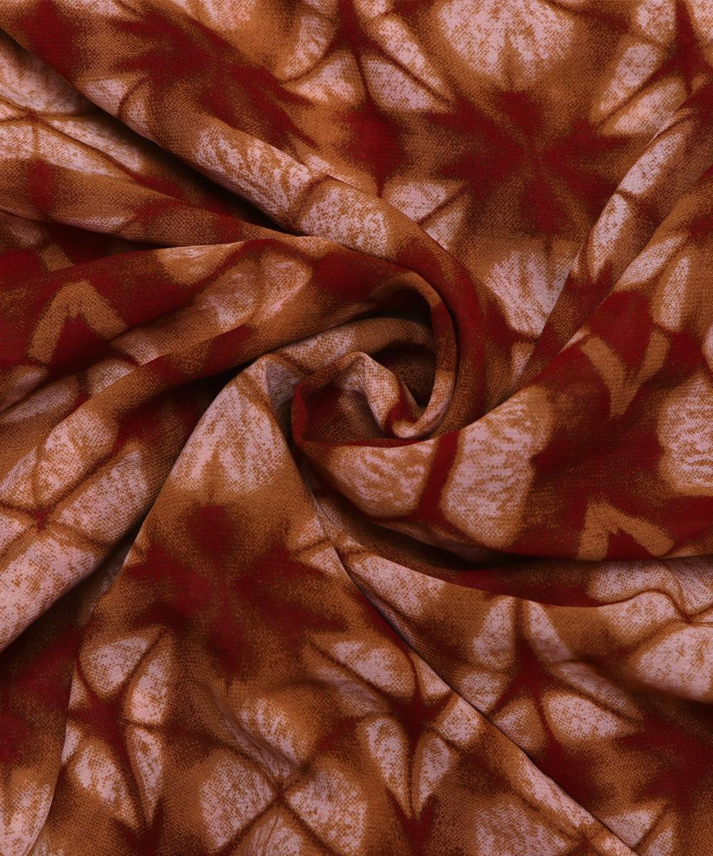 brown shibori print georgette fabric b103 4294