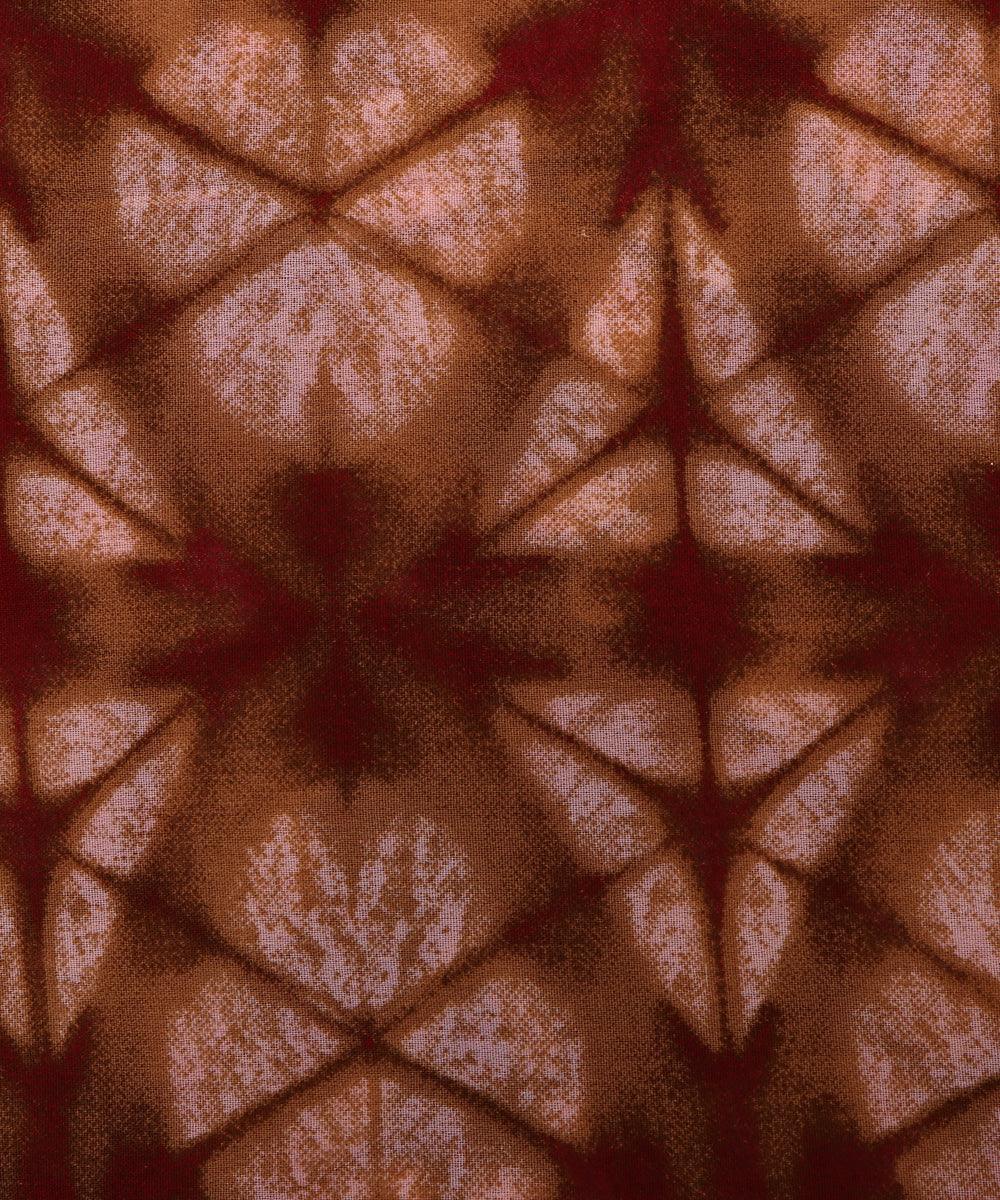 brown shibori print georgette fabric b103 4294