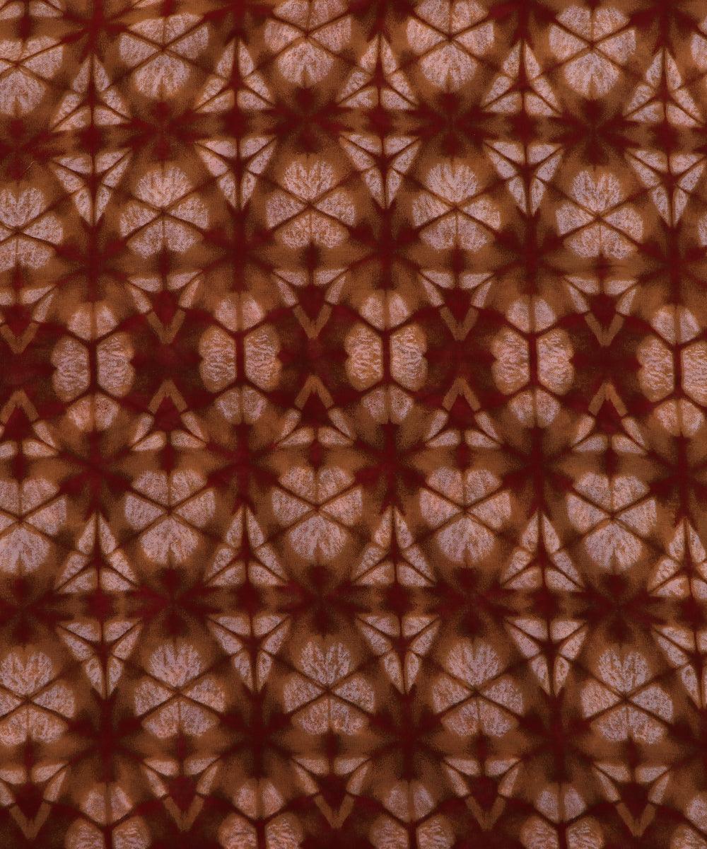 brown shibori print georgette fabric b103 4294