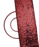 Brown Sequin Net Embroidery Fabric