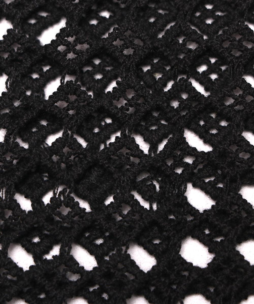 black geometric pattern crosia fabic
