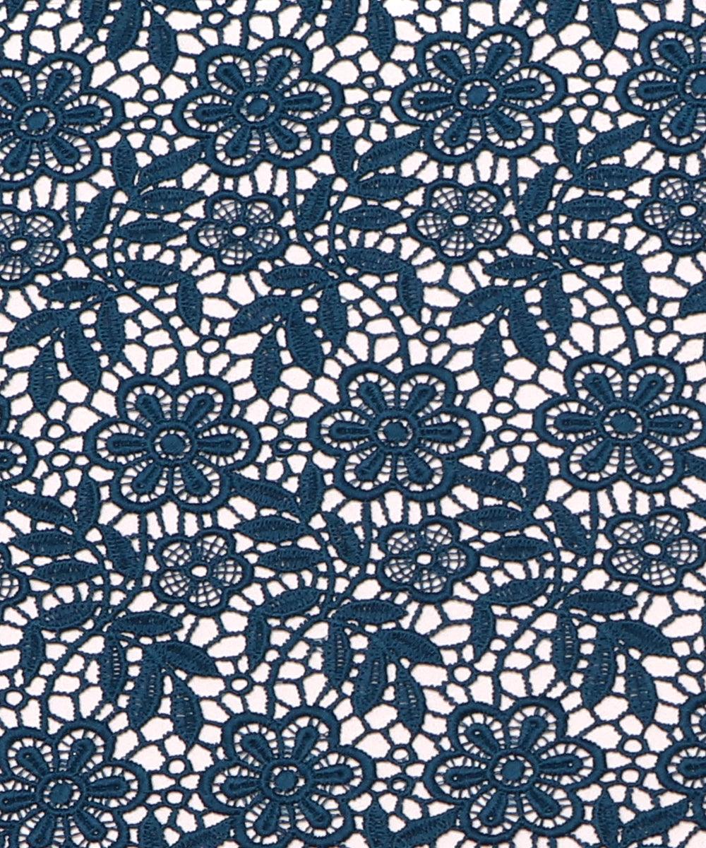 teal blue floral crosia fabic b145 3817
