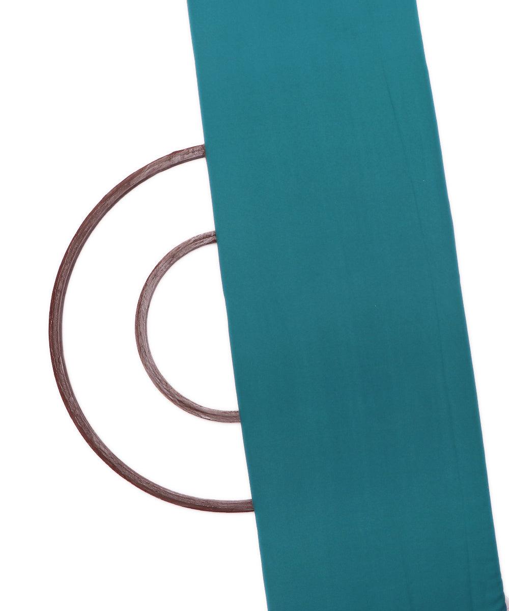teal green plain crepe fabric 1
