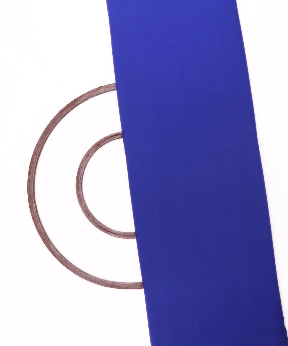 royal blue plain crepe fabric