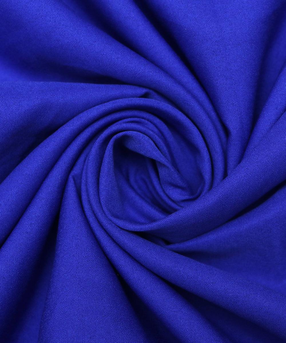 royal blue plain crepe fabric