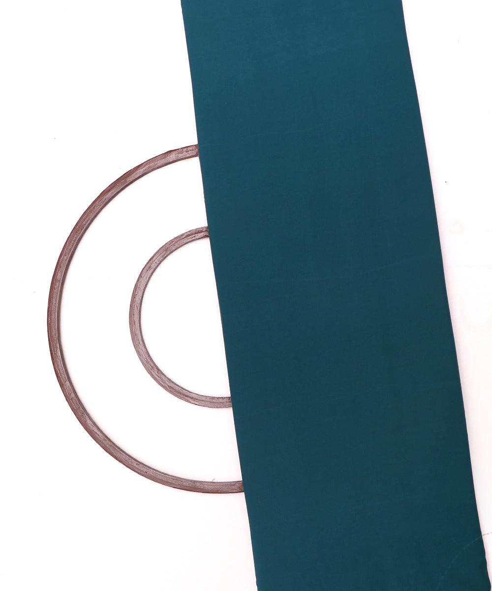 teal green plain crepe fabric