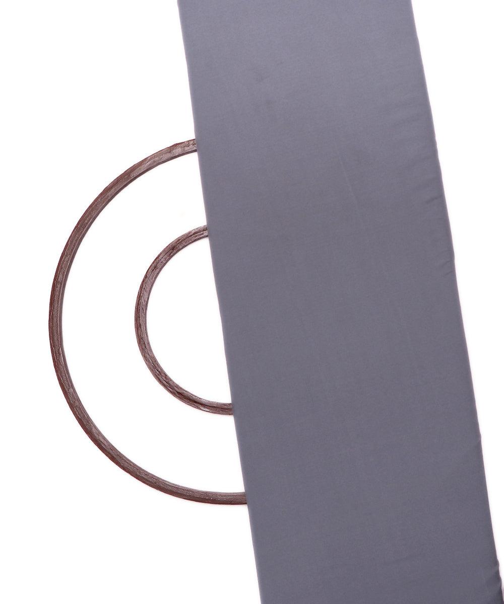 grey plain crepe fabric